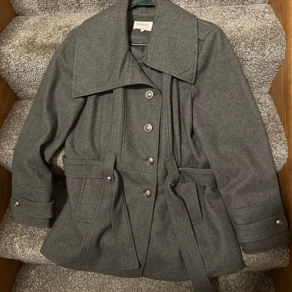 Laundry By Shelli Segal Women's Gray Peacoat